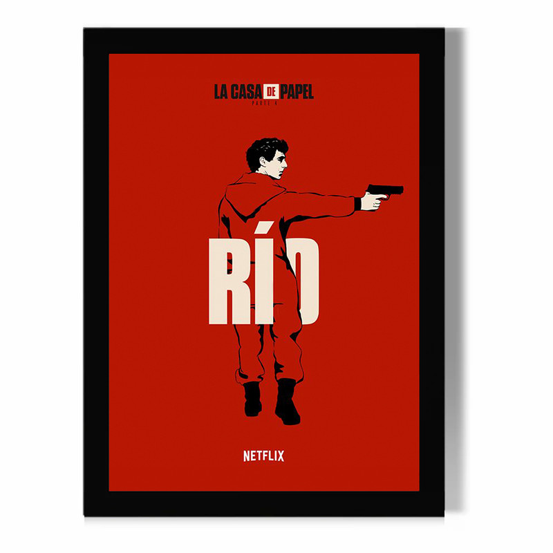 تابلو مدل دیواری طرح ریو | Rio سریال خانه کاغذی | Money Heist کد FD197