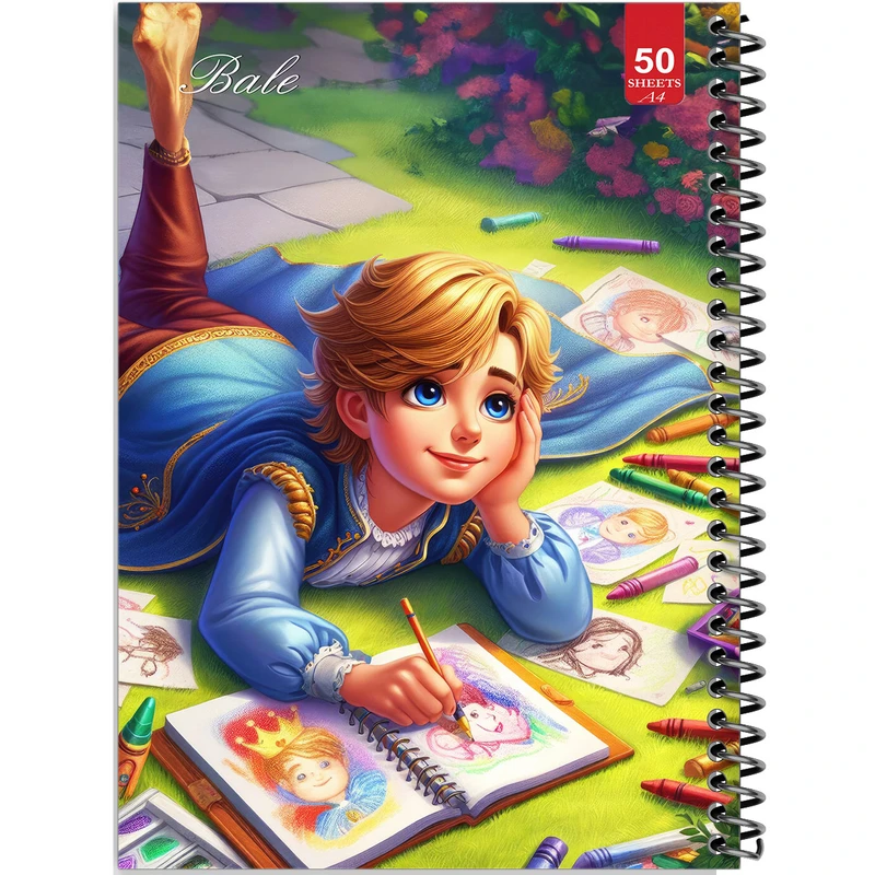 دفتر نقاشی 50 برگ انتشارات بله طرح پسرانه کد A4-L154