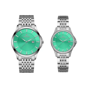 ست ساعت مچی عقربه‌ای کوارتز زنانه و مردانه رومانل مدل RM402001M-G