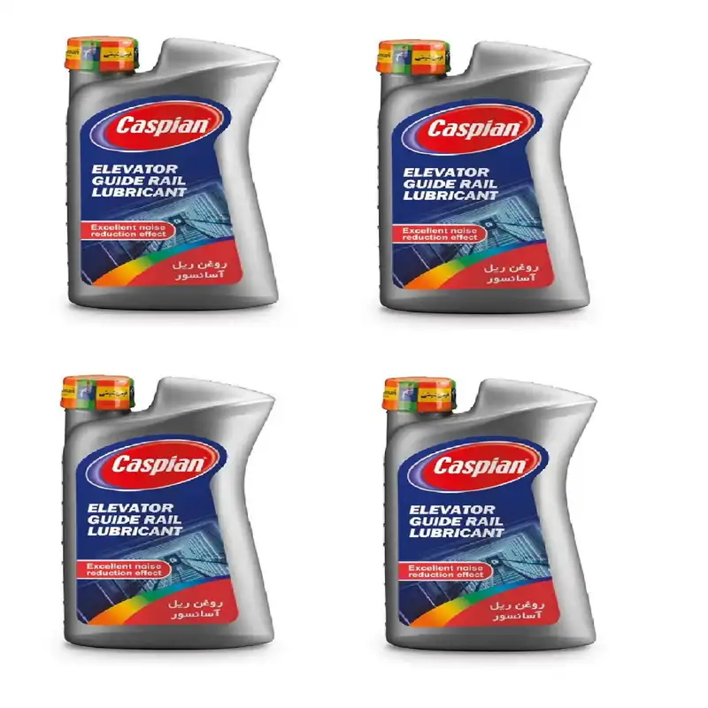 روغن ریل آسانسور کاسپین مدل guide rail lubricant حجم یک لیتر بسته 4 عددی