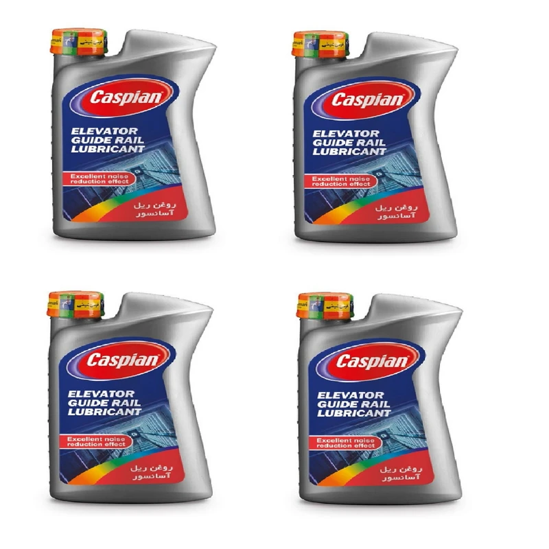 عکس شماره 2 : روغن ریل آسانسور کاسپین مدل guide rail lubricant حجم یک لیتر بسته 4 عددی