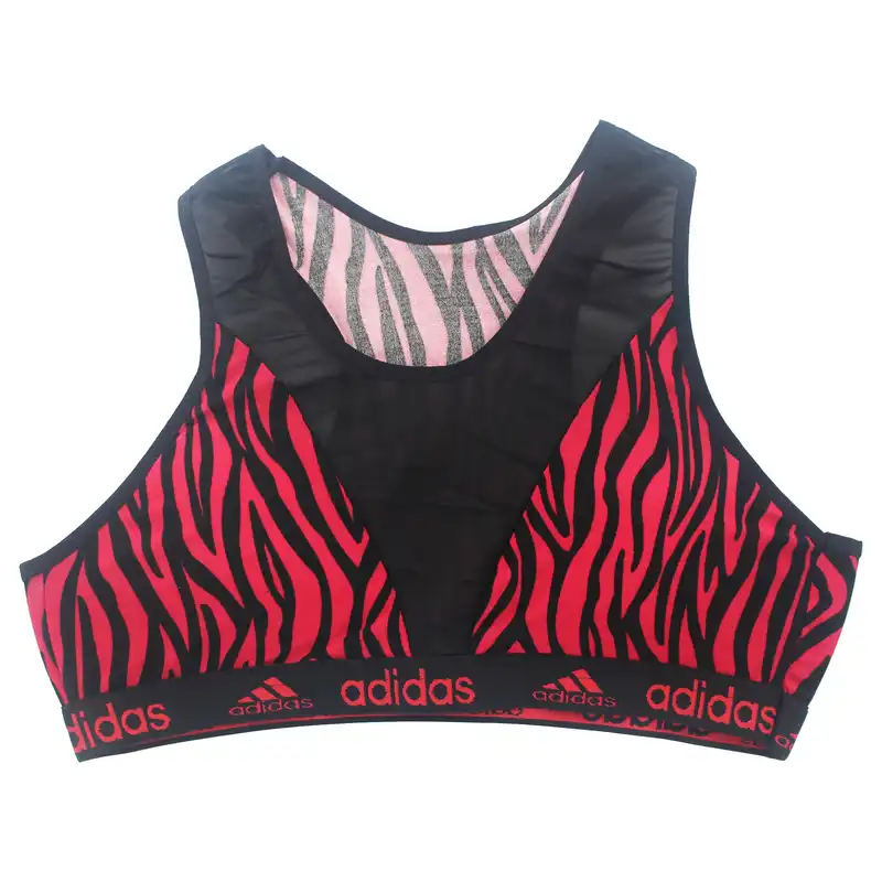 سوتین ورزشی زنانه مدل اسپورت راه راه رنگ قرمز