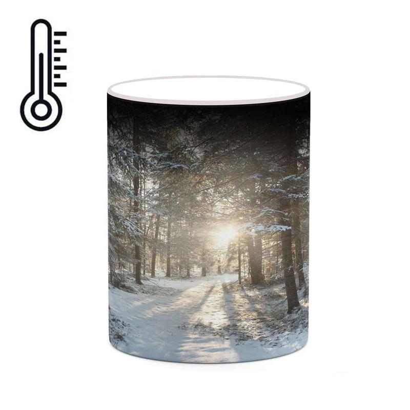 ماگ حرارتی کاکتی مدل منظره برفی کد mgh18505