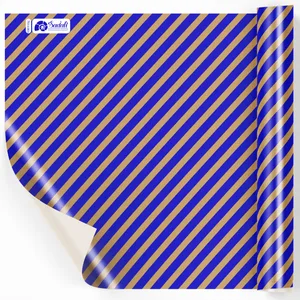 کاغذ کادو صدفی طرح پیچک آبی بسته 2 عددی 