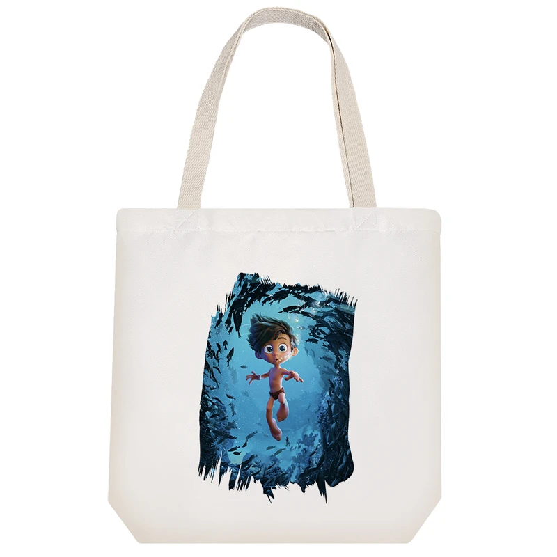 ساک خرید خندالو مدل انیمیشن پسر دلفینی کد 2594