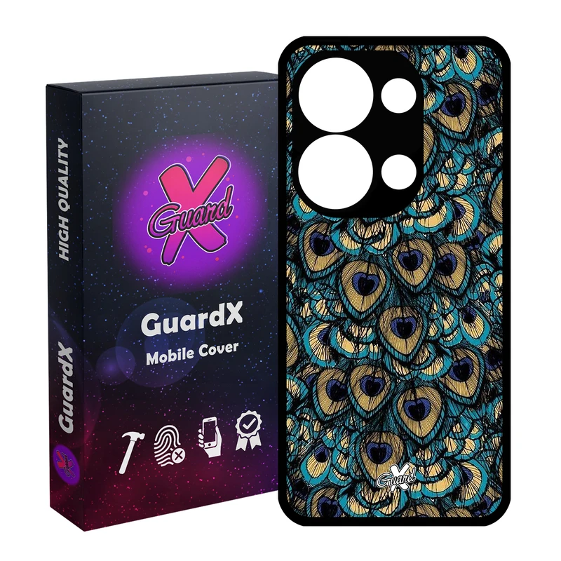 کاور گارد ایکس طرح Peacock مدل Glass10092 مناسب برای گوشی موبایل شیائومی Redmi Note 13 Pro 4G / Poco M6 Pro 4G
