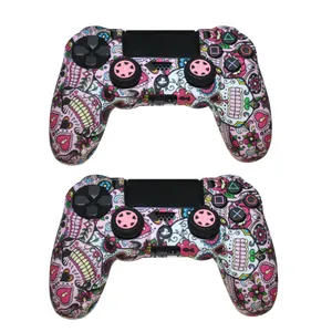 محافظ دسته پلی استیشن 4 مدل WH P skeleton به همراه روکش آنالوگ مجموعه دو عددی