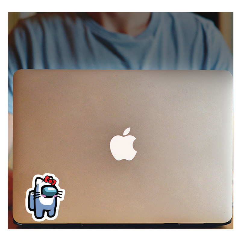 برچسب لپ تاپ طرح امونگ پیشی کد 646