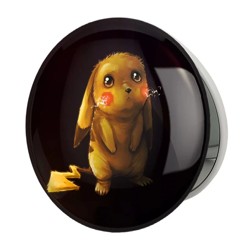 آینه جیبی خندالو طرح پیکاچو انیمه پوکمون مدل تاشو کد 17332 