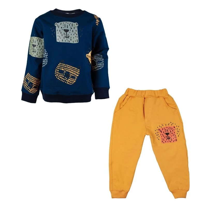 ست سویشرت و شلوار راحتی بچگانه مدل خرس نقطه ای