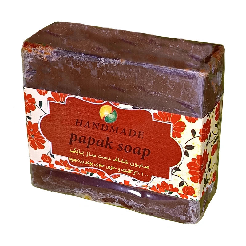 صابون پاپک مدل زردچوبه وزن 90 گرم