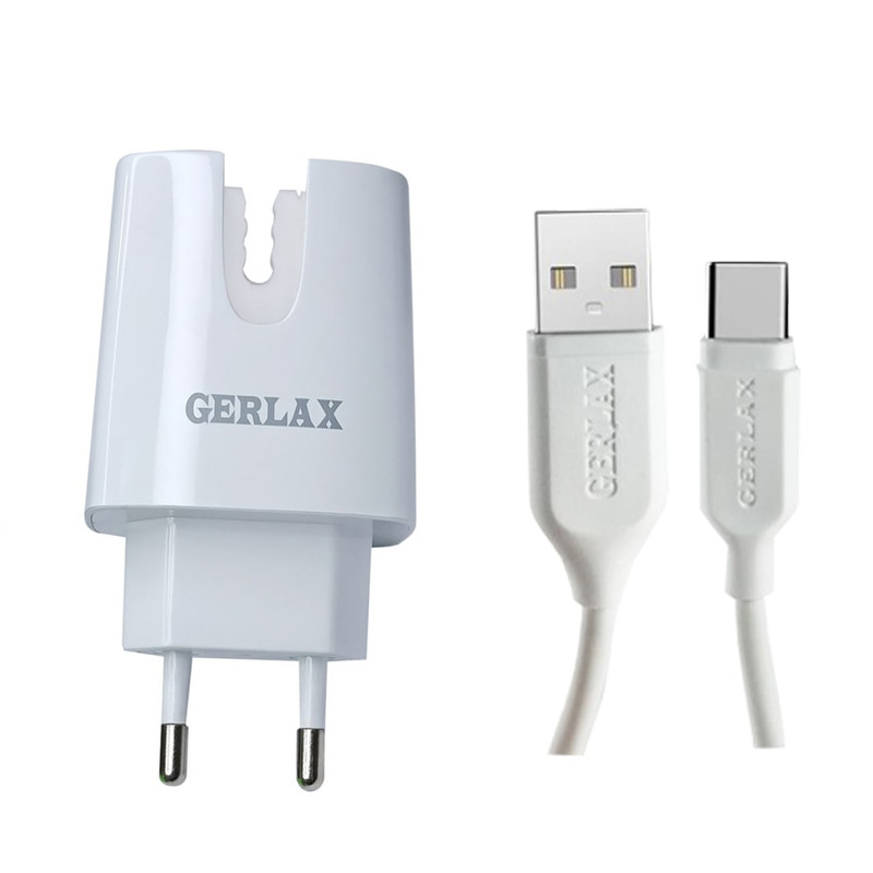شارژر دیواری جرلکس مدل GA-12 به همراه کابل تبدیل USB-C