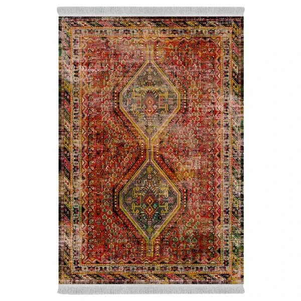 فرش پارچه‌ای دفه مدل فرشینه طرح مدرن کد 506