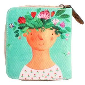 کیف پول مها طرح گل دختر کد S06