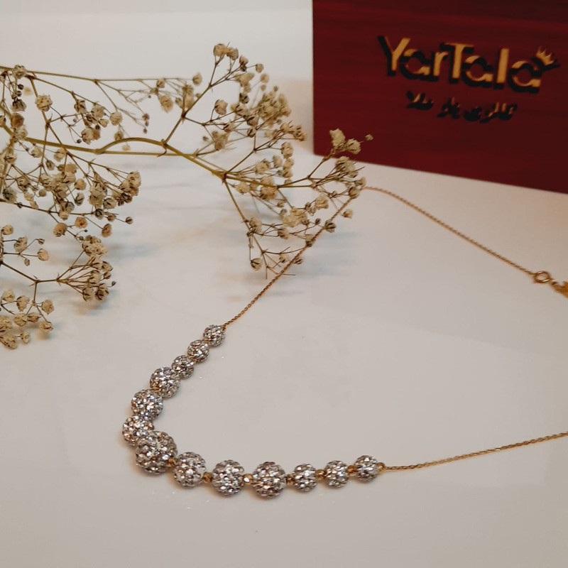 نیم ست طلا 18 عیار زنانه گالری یارطلا کد SRSWW01