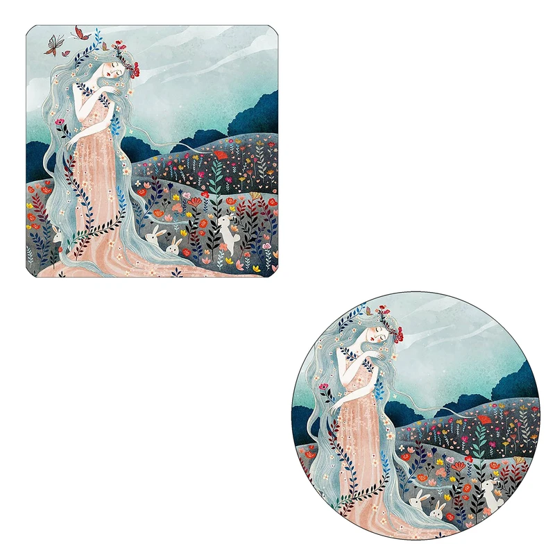 مگنت طرح بانویی در گلزار کد M1 به همراه زیر لیوانی