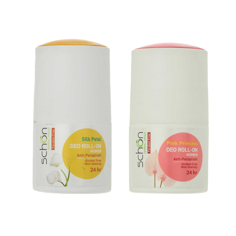 رول ضد تعریق زنانه شون مدل Silk Petal حجم 50 میلی لیتر به همراه رول ضد تعریق زنانه مدل Pink Princess رول ضد تعریق زنانه شون مدل Silk Petal حجم 50 میلی لیتر به همراه رول ضد تعریق زنانه مدل Pink Princess