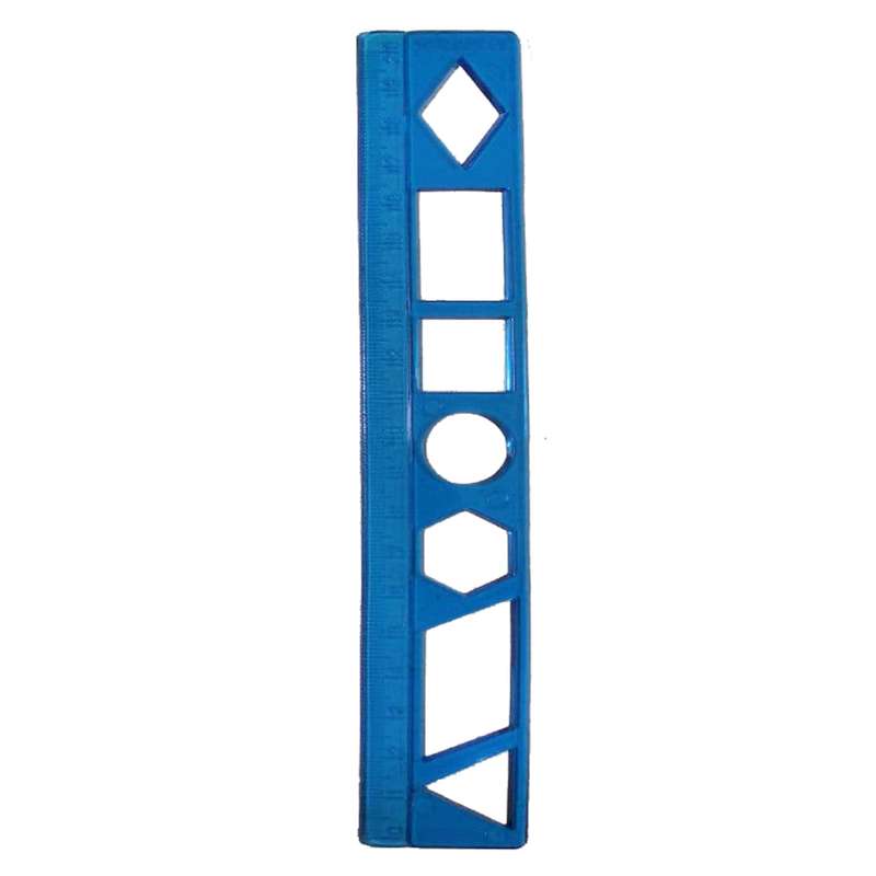خط کش شابلون هندسی مدل ژله ای کد 04