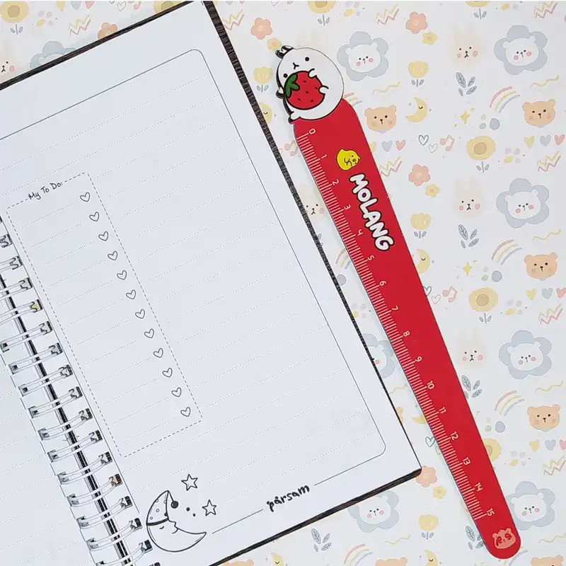 خط کش  15 سانتی متر مدل مولانگ و توت فرنگی