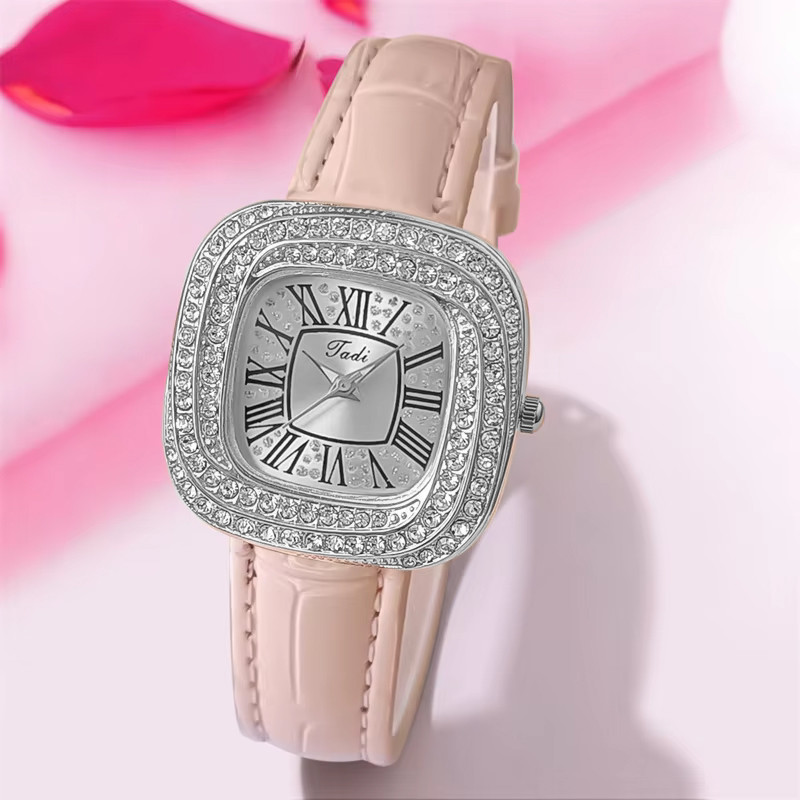 ساعت مچی عقربه ای زنانه مدل کوارتز تیدی طرح نگین الماس کد sfd01