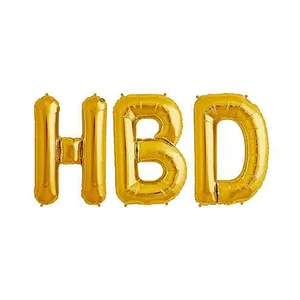 بادکنک فویلی مدل اچ بی دی مجموعه 3 عددی