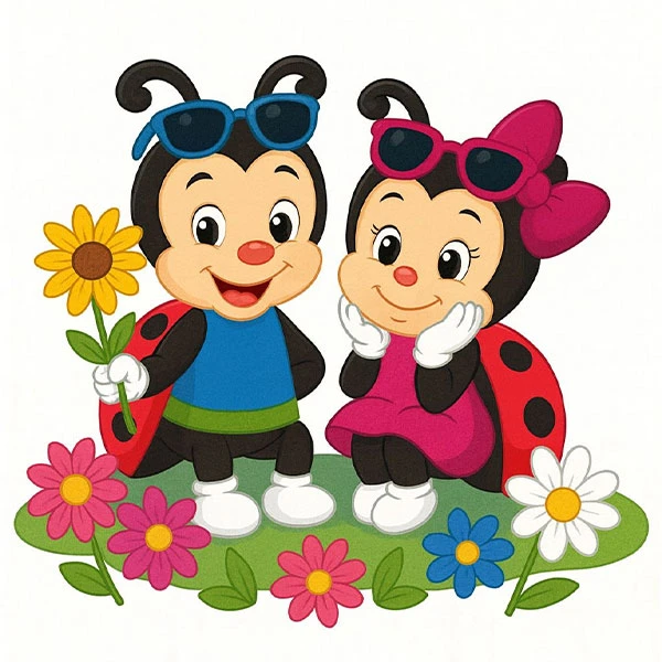 استیکر پارچه و لباس پاد آفرین طرح کارتونی کد 5057