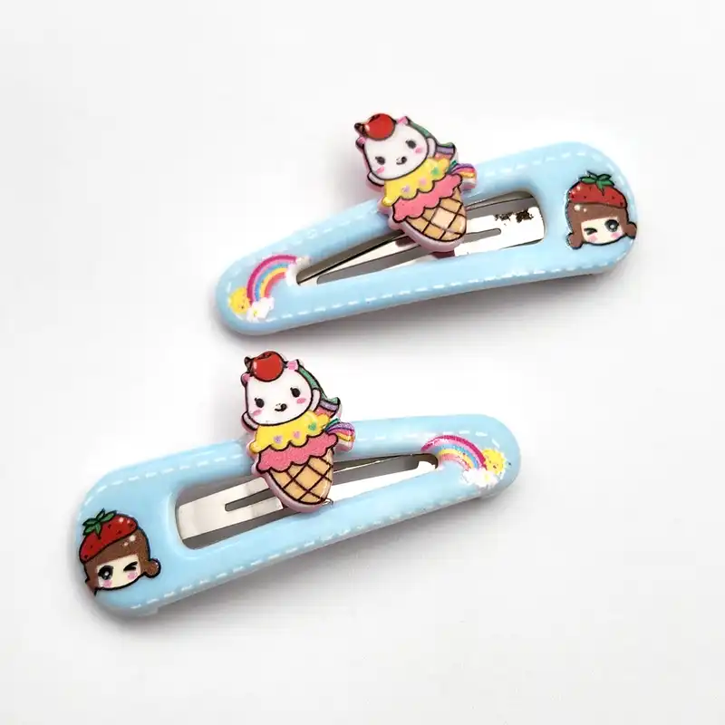 گیره مو دخترانه مدل یونیکورن کد SNG287-9 بسته 2 عددی