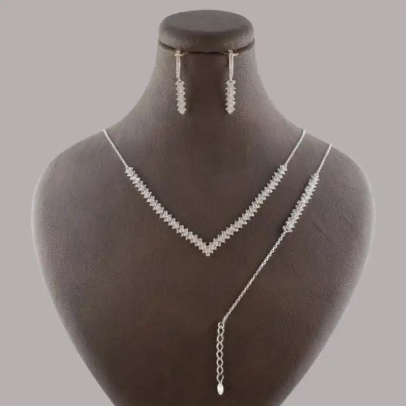 نیم ست نقره زنانه مدل rzzde-00011