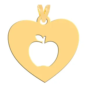 آویز گردنبند طلا 18 عیار زنانه فرشته مدل قلب WNL-000338