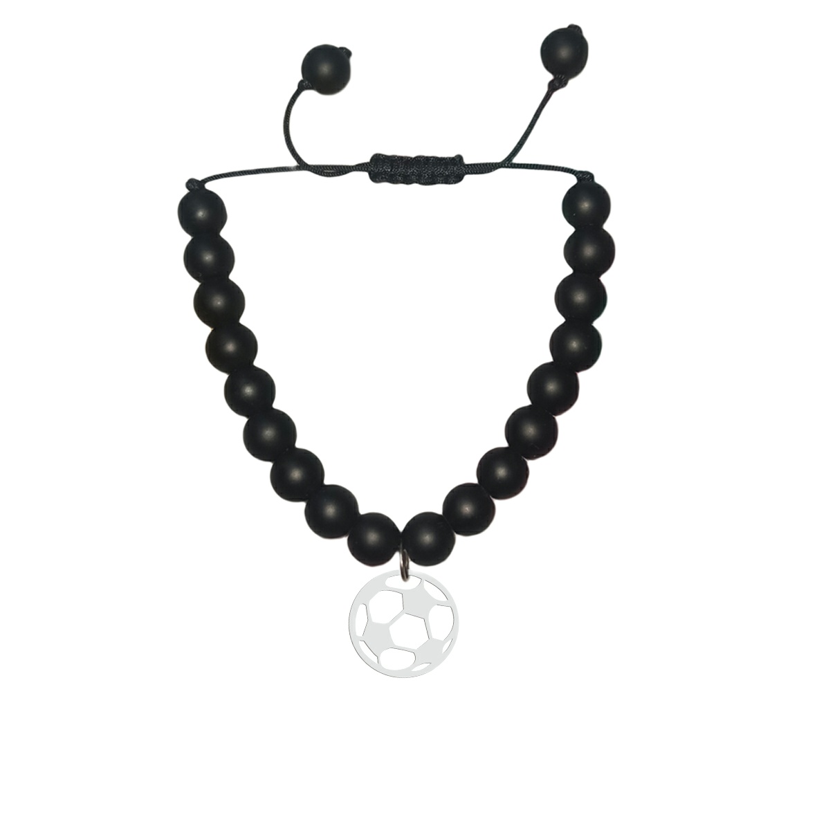 دستبند نقره هایکا طرح توپ فوتبال مدل n.ha1-201