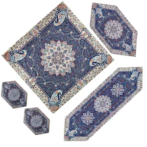 ست 5 تکه رومیزی ترمه کد K078