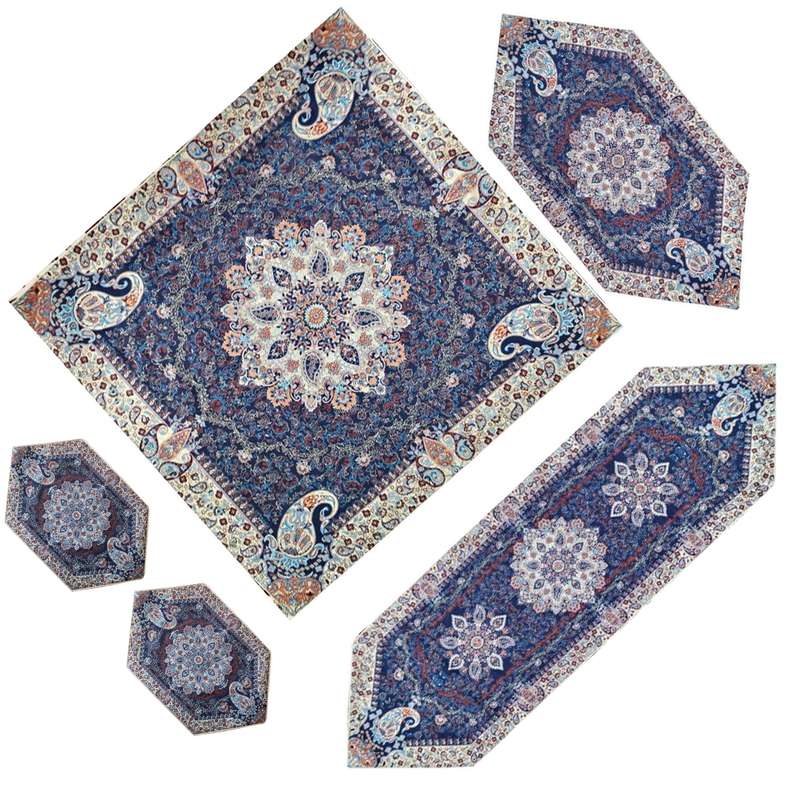 ست 5 تکه رومیزی ترمه کد K078