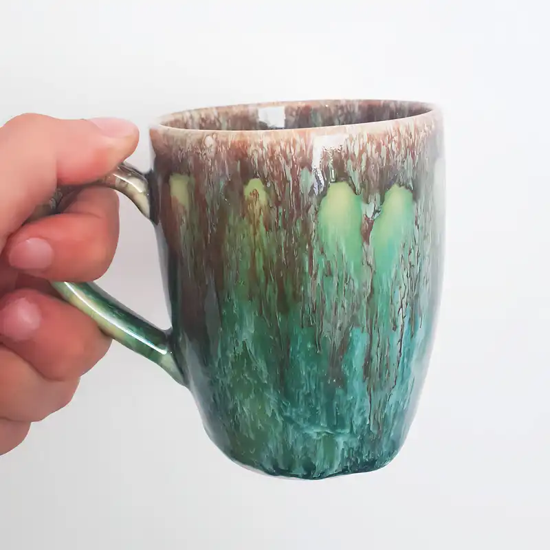 لیوان سرامیکی مدل برکه ای بسته 6 عددی