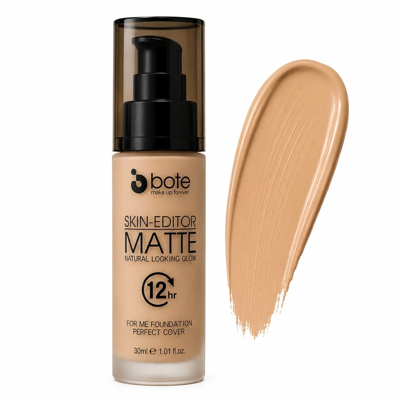کرم پودر مایع بوته مدل Skin-Editor Matte شماره 03 مناسب برای انواع پوست حجم 30 میلی‌لیتر