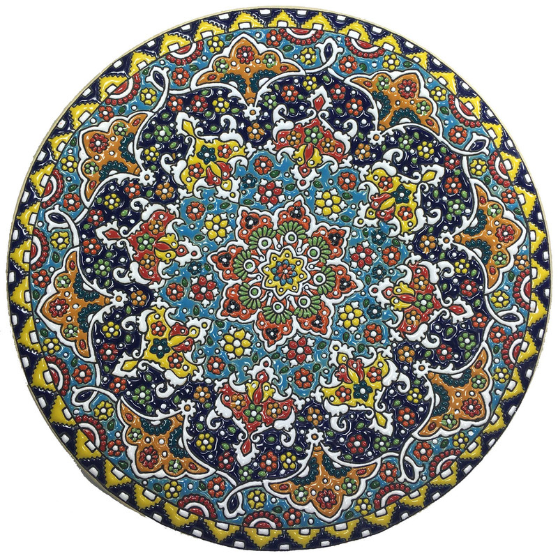 بشقاب میناکاری کد W210
