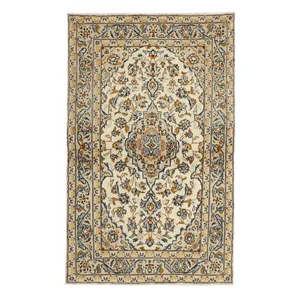 فرش دستبافت یک و نیم متری مدل کاشان کد 507491C