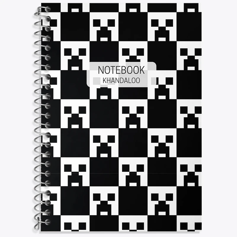 دفتر زبان 50 برگ خندالو مدل سه خط طرح ماینکرافت (Minecraft) کد N550