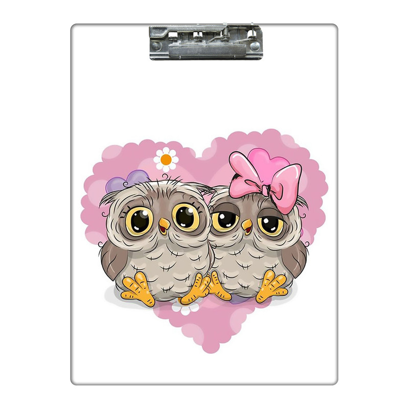 تخته شاسی طرح جغد عاشقانه کد 2881981 سایز A4