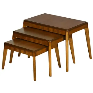 میز عسلی چشمه نور کد M-217/BR مجموعه 3 عددی