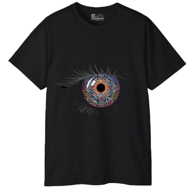 تی شرت آستین کوتاه مردانه پاد آفرین مدل چشم کد 55