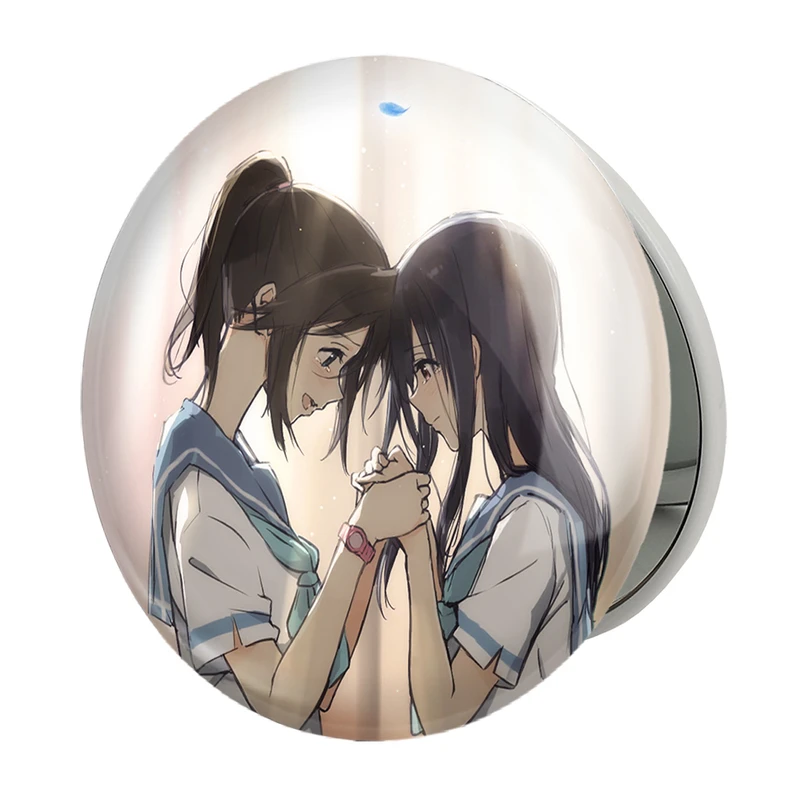 آینه جیبی خندالو طرح کاساکی و میزور انیمه لیز و پرنده آبی مدل تاشو کد 23836 