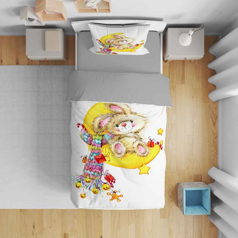 سرویس روتختی نوپه هوم مدل کارتونی T5986 تک نفره 5 تکه