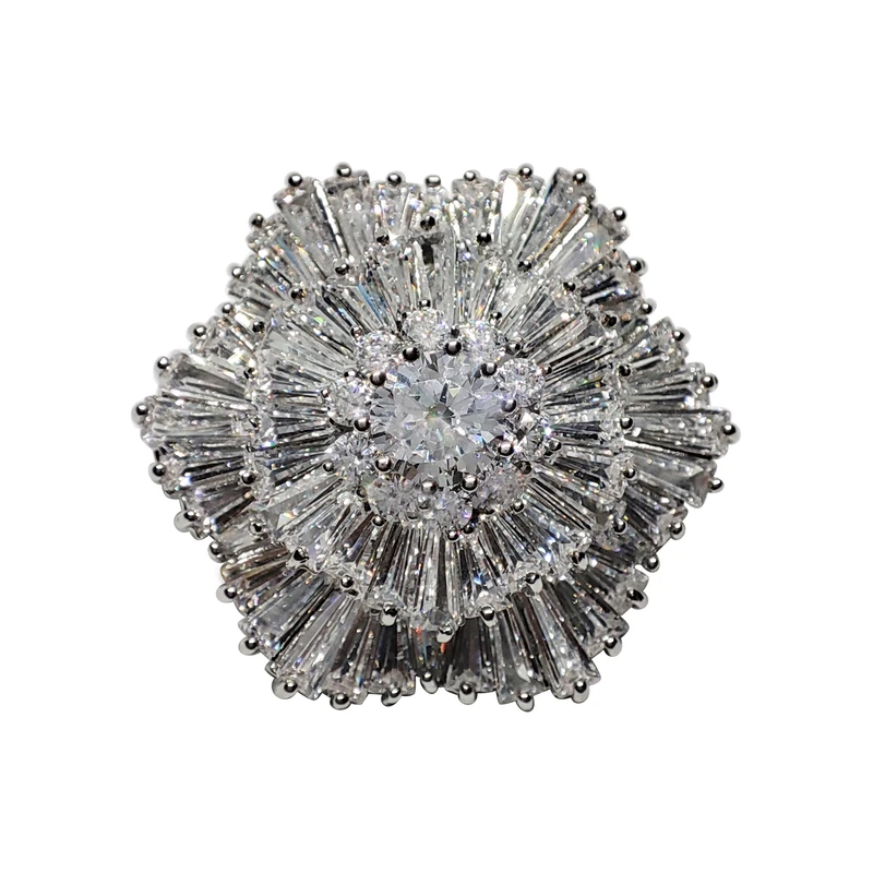 گل سینه زنانه مدل ستاره نقره ای