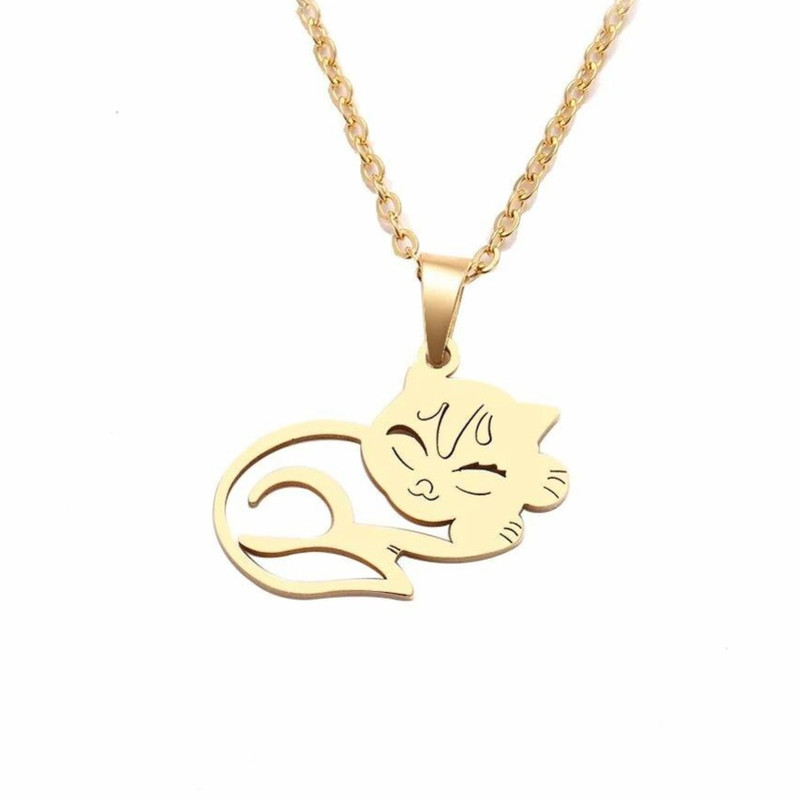 گردنبند طلا 18 عیار زنانه آرا مدل گربه
