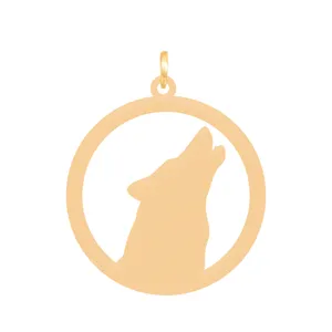 آویز گردنبند طلا 18 عیار زنانه باراد زر مدل گرگ BZ157