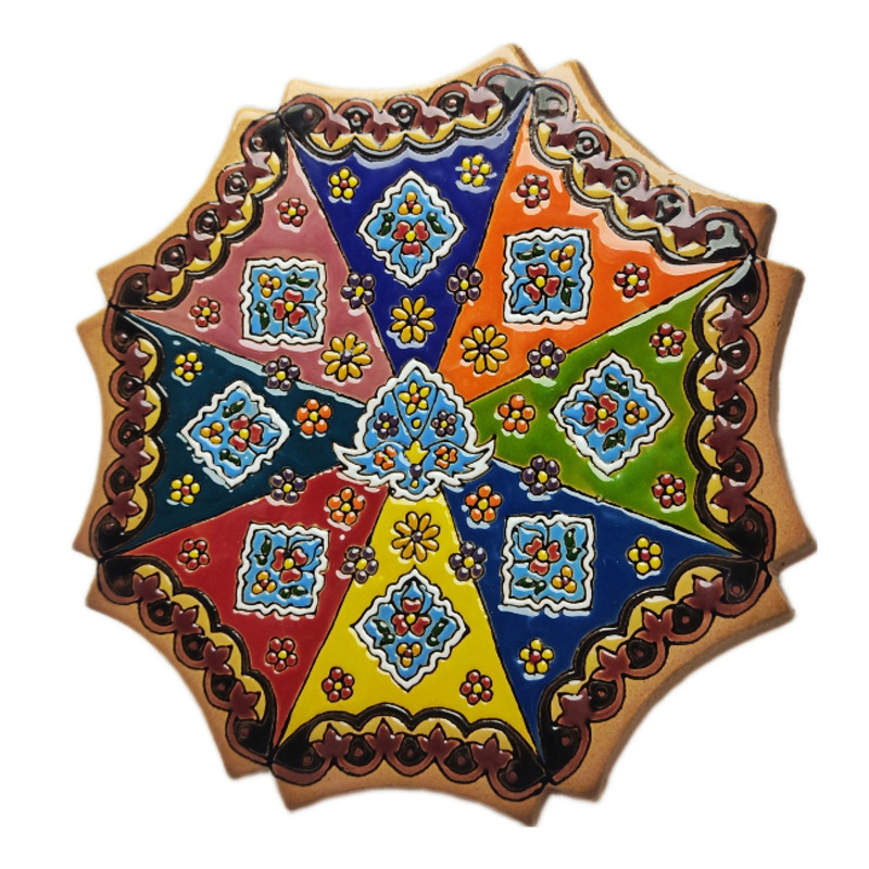 بشقاب میناکاری مدل K8