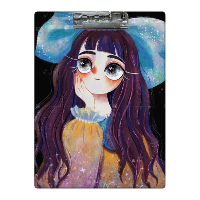 تخته شاسی طرح دختر چشم گربه ای با پاپیون کد 1790456 سایز A4