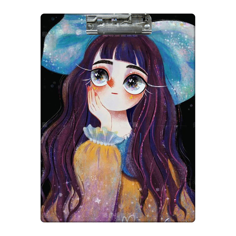 تخته شاسی طرح دختر چشم گربه ای با پاپیون کد 1790456 سایز A4