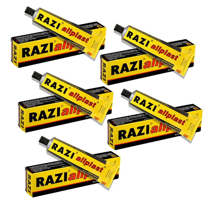 چسب همه کاره رازی مدل آل پلاس حجم 100 میلی لیتر بسته 5 عددی