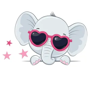 استیکر چوبی کودک جیک جیک مدل فیلی و ستاره کد T41